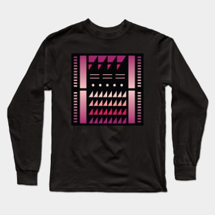 “Dimensional Angles (1)” - V.5 Red - (Geometric Art) (Dimensions) - Doc Labs Long Sleeve T-Shirt